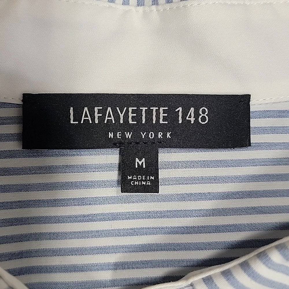 Lafayette 148 New York, Spice Multi Everson Dip-Dye Shirt, Size M, EUC. - Picture 8 of 11